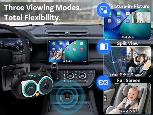 DriveWatch™ BabyView – Wireless Baby Car Monitor with CarPlay (1080P HD)