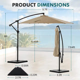 ShadeMaster Pro — 10ft Cantilever Patio Umbrella with Base