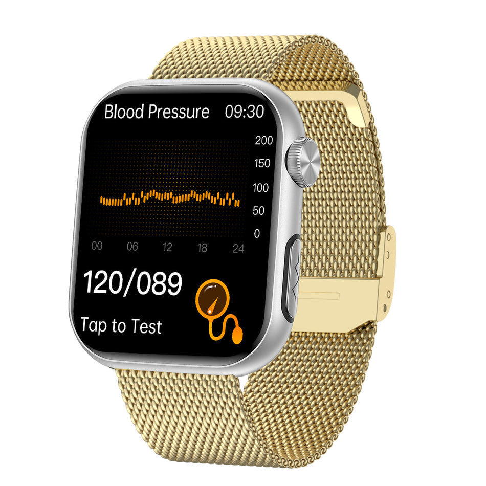 FitVII® GT5 Pro Max All-in-one Health Watch With Blood Pressure + EKG + Heart Rate + Temperature + Stress + Exercise + Blood Oxygen + Sleep + Uric Acid + Blood Fat Monitoring 2026-9 Colors with Gift Straps