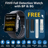 FitVII®  PulseMax Fall Detection Watch With Blood Glucose+Blood Presssure Monitoring+Calls -🎁Free Straps