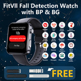 FitVII®  PulseMax Fall Detection Watch With Blood Glucose+Blood Presssure Monitoring+Calls -🎁Free Straps