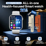 FitVII® GT5 Pro Max All-in-one Health Watch With Blood Pressure + EKG + Heart Rate + Temperature + Stress + Exercise + Blood Oxygen + Sleep + Uric Acid + Blood Fat Monitoring 2026-9 Colors with Gift Straps