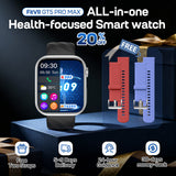 FitVII® GT5 Pro Max All-in-one Health Watch With Blood Pressure + EKG + Heart Rate + Temperature + Stress + Exercise + Blood Oxygen + Sleep + Uric Acid + Blood Fat Monitoring 2026-9 Colors with Gift Straps