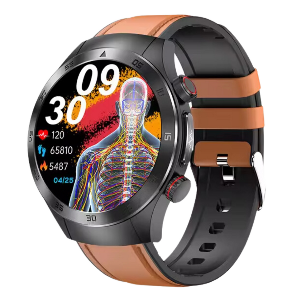 O2Tracker® HealthWave Max - Best Medical Diagnosis Smart Watch, Blood Lipids Uric Acid Blood Glucose watch, ECG+PPG Fitness Tracker