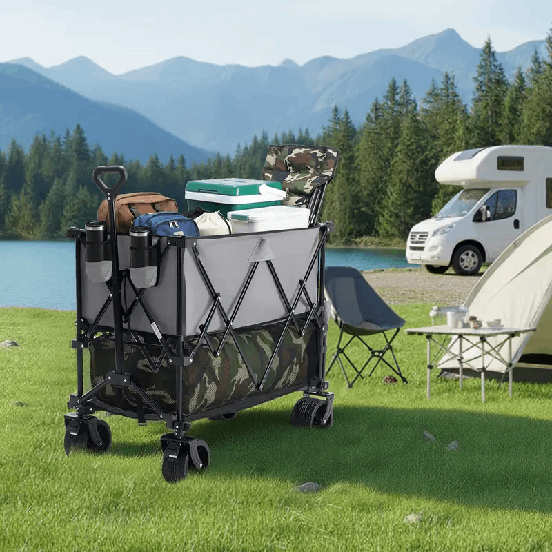 CarryForge™ Large Capacity Double Deck Folding Wagon