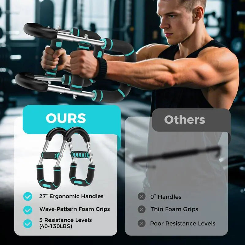 IronFlex — Adjustable Resistance Power Twister Bar for Chest & Arm Training