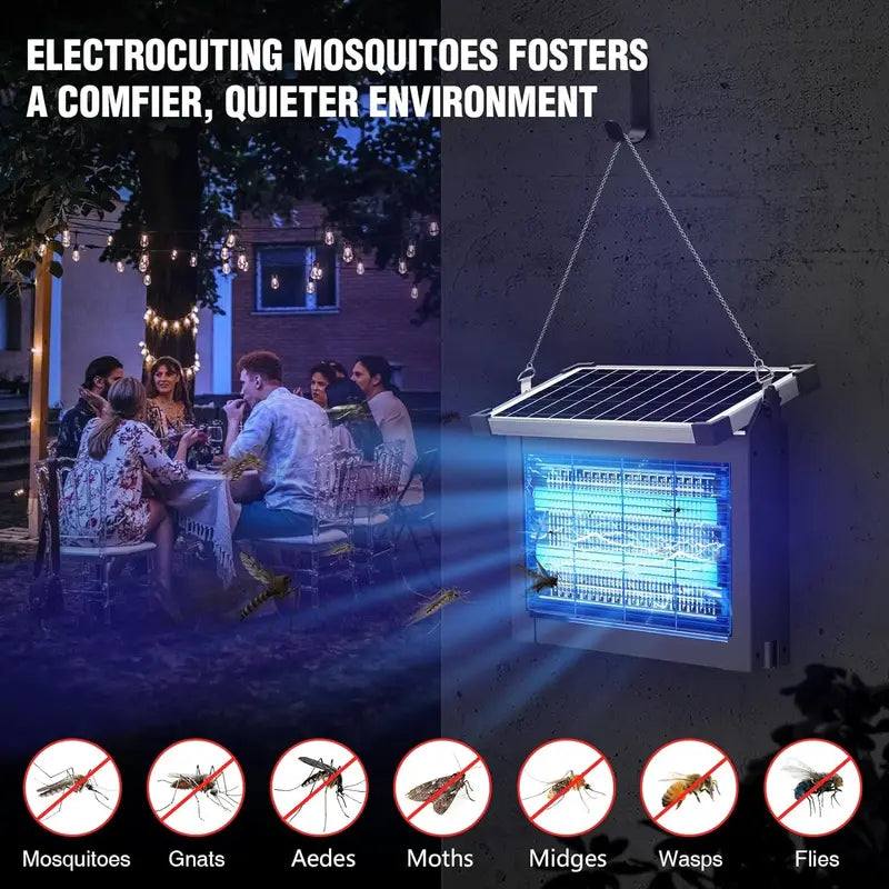 SolarGuard Pro™ — Automatic Mosquito & Bug Zapper