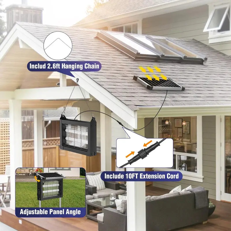 SolarGuard Pro™ — Automatic Mosquito & Bug Zapper
