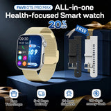 FitVII® GT5 Pro Max All-in-one Health Watch With Blood Pressure + EKG + Heart Rate + Temperature + Stress + Exercise + Blood Oxygen + Sleep + Uric Acid + Blood Fat Monitoring 2026-9 Colors with Gift Straps