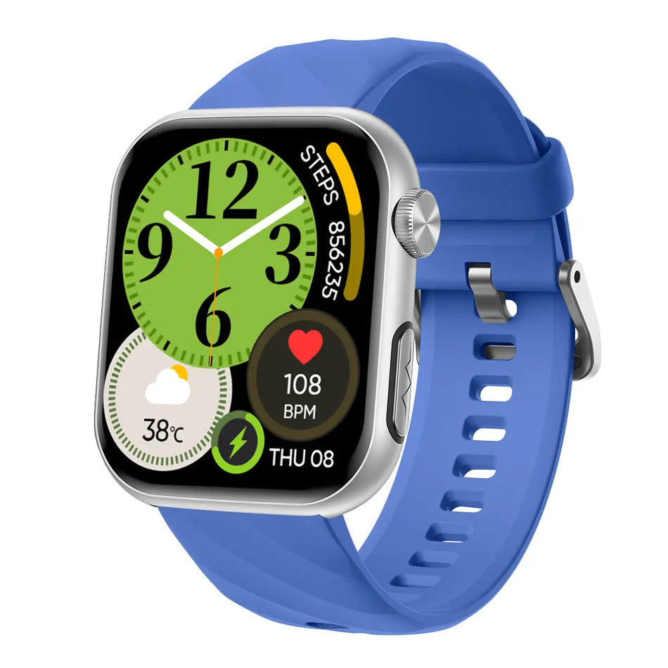 FitVII® GT5 Pro Max All-in-one Health Watch With Blood Pressure + EKG + Heart Rate + Temperature + Stress + Exercise + Blood Oxygen + Sleep + Uric Acid + Blood Fat Monitoring 2026-9 Colors with Gift Straps