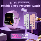 FitVII® GT5 Pro Max All-in-one Health Watch With Blood Pressure + EKG + Heart Rate + Temperature + Stress + Exercise + Blood Oxygen + Sleep + Uric Acid + Blood Fat Monitoring 2026-9 Colors with Gift Straps