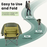 TrailThrone — Oversized Padded Folding Lounge Chair with Carry Bag