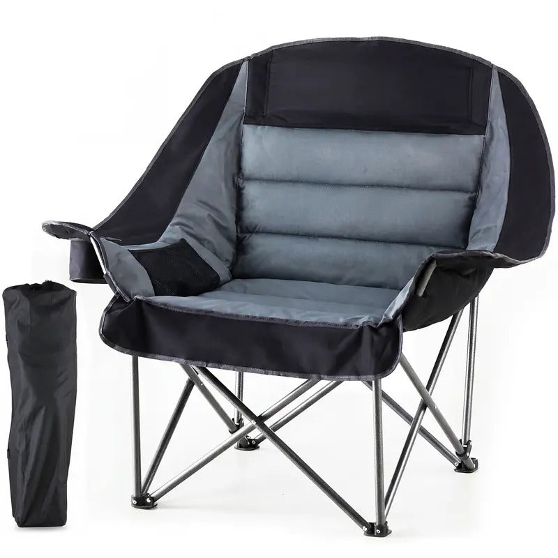 TrailThrone — Oversized Padded Folding Lounge Chair with Carry Bag