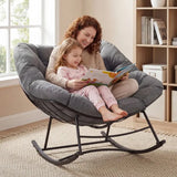 NestRock — Oversized Egg Rocking Chair with 5.5" Thick Cushion (Holds 450lbs)