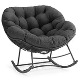 NestRock — Oversized Egg Rocking Chair with 5.5" Thick Cushion (Holds 450lbs)