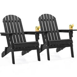 TimberSeat — Set of 2 Solid Wood Folding Adirondack Chairs (Weather-Resistant, 300lb Capacity)
