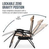 ZenLounger — Extra Wide Zero Gravity Recliner Set of 2 with Cup Holder Tray & Pillow