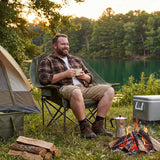 TrailThrone — Oversized Padded Folding Lounge Chair with Carry Bag