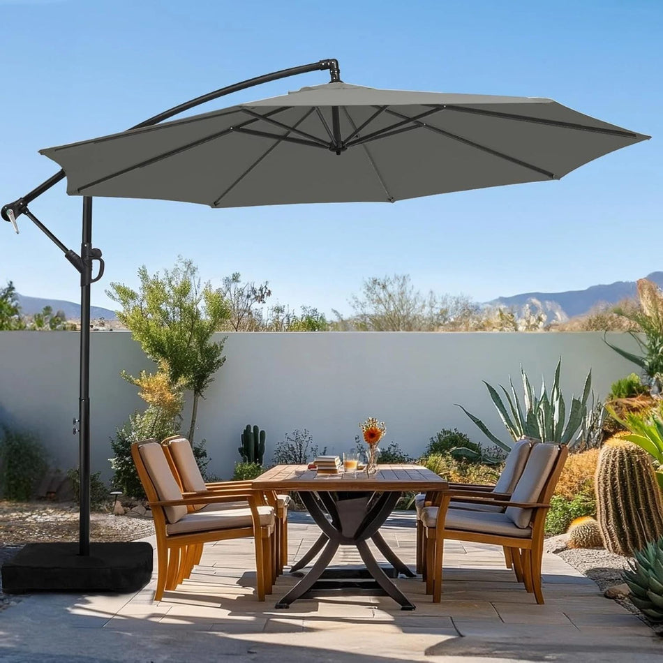 ShadeMaster Pro — 10ft Cantilever Patio Umbrella with Base