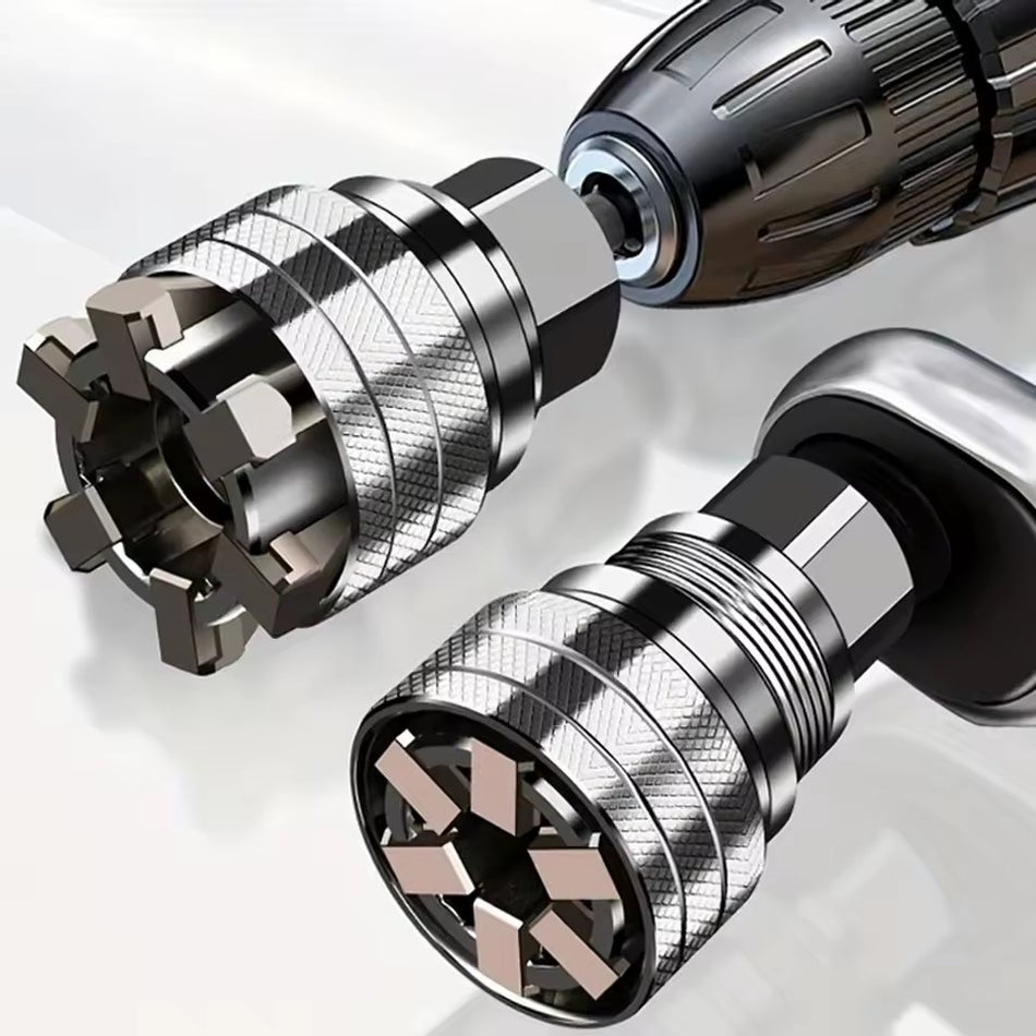 GripAll™ Universal Socket — Fits Any Bolt, Any Size, Any Tool