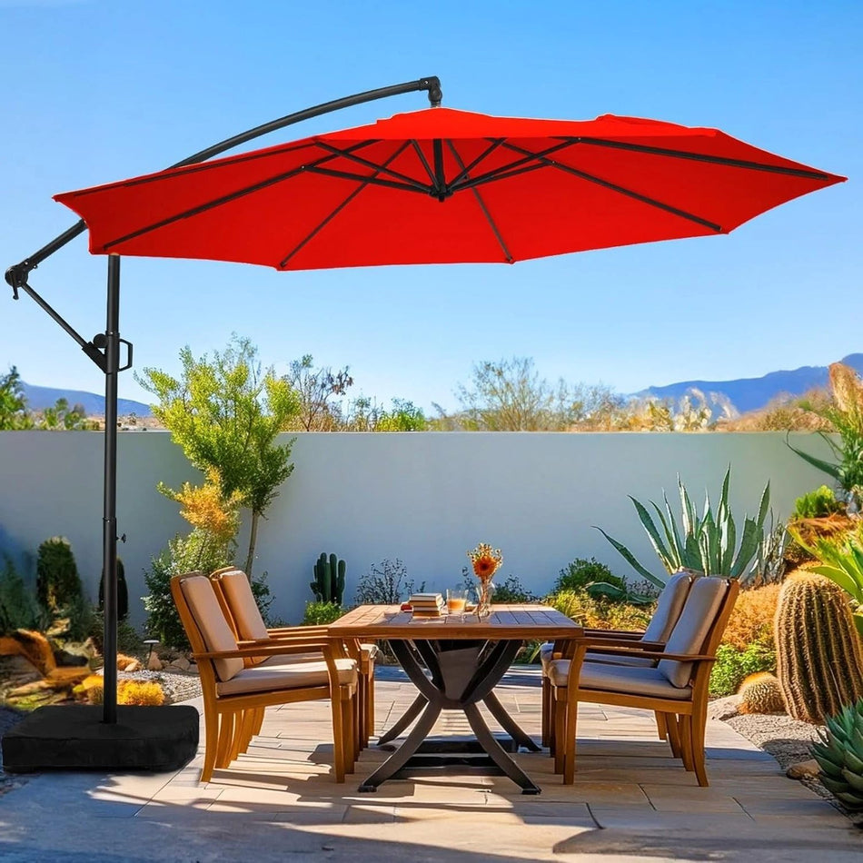 ShadeMaster Pro — 10ft Cantilever Patio Umbrella with Base