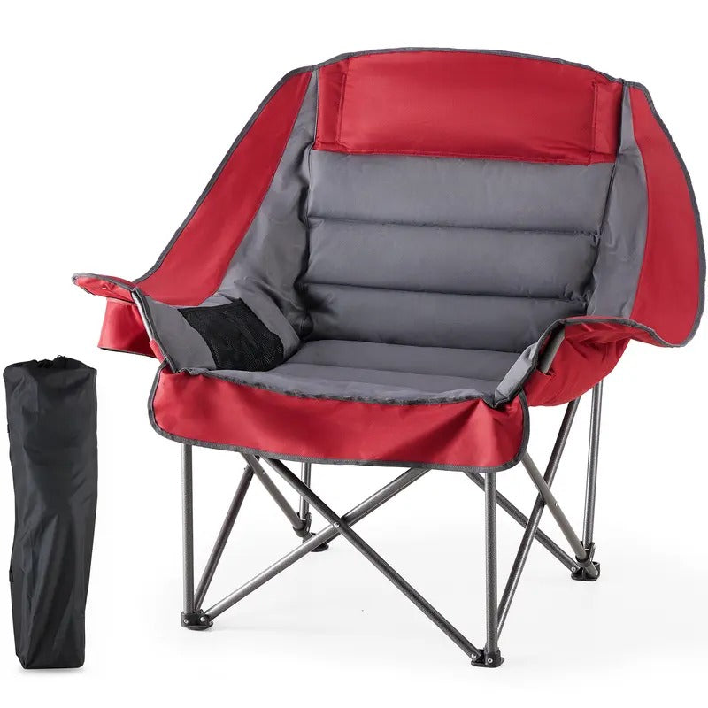 TrailThrone — Oversized Padded Folding Lounge Chair with Carry Bag