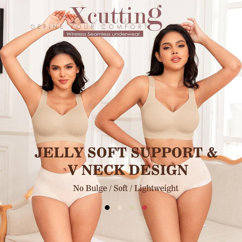 Seamless Full Coverage Push Up No Underwire Bras